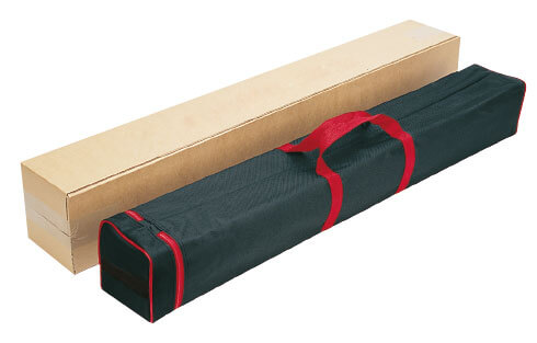 Photo of a carry case and box for roll-up banners