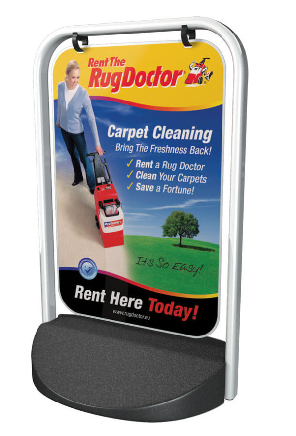 A photo of an Eco-Swing 2000 with Rug Doctor Artwork