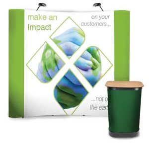 Image showing the impact pop-up display with graphic and carry case with graphic wrap