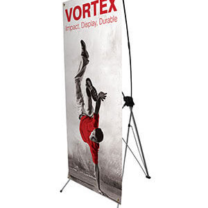 850mm x 1800mm Vortex tension banner display stand