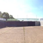 A photo of large mesh banners at Grassland and Muck