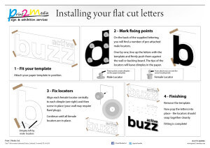 A guide to fitting acrylic flat cut letters on stand off locator mounts