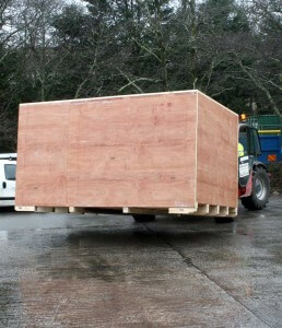 A picture of a DYSS Flat Bed Cutter Arriving In a Very Big Box