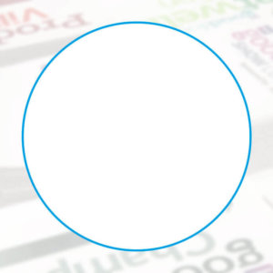 The template for a circle sticker