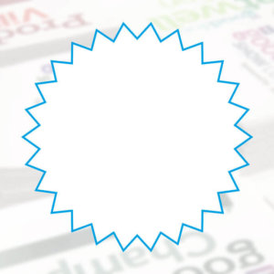 A template of a spiky circle sticker