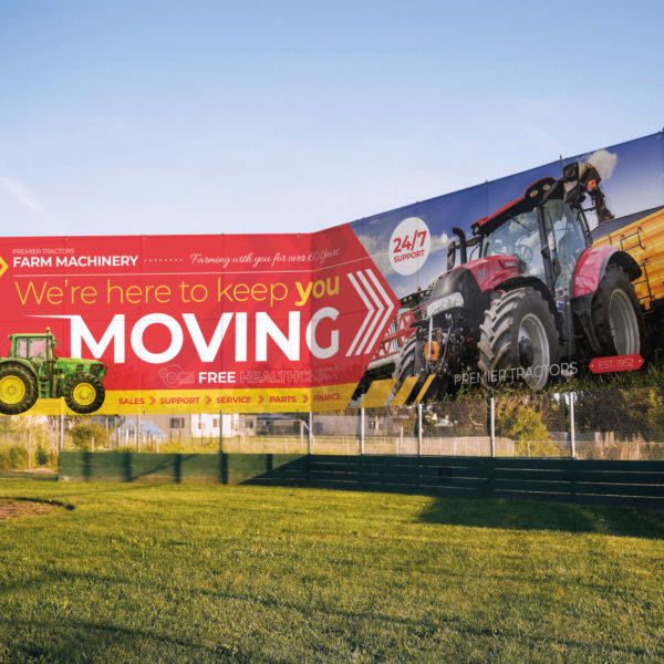 Large Format Mesh Banner at Outdoor Event