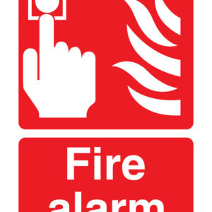 Fire alarm safety sign