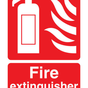 Fire extinguisher safety sign