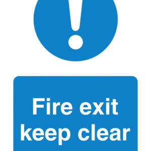 Fire exit safety sign