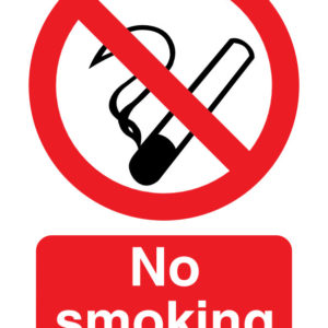 No smoking safety sign