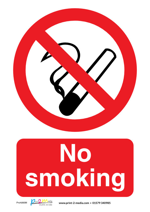No smoking safety sign