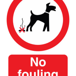 No fouling safety sign