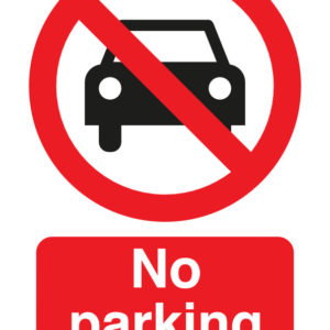 No parking safety sign