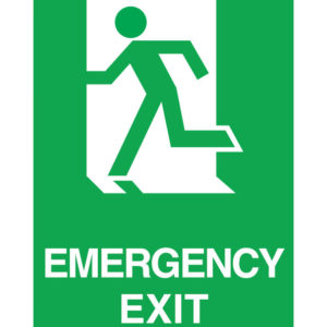 Emergency exit safety sign
