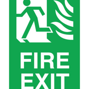 Fire exit safety sign