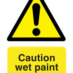 Wet paint safety sign