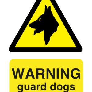 Warning guard dogs safety signs