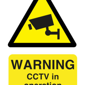 Warning CCTV in operation safety sign