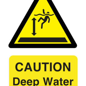 Caution deep water