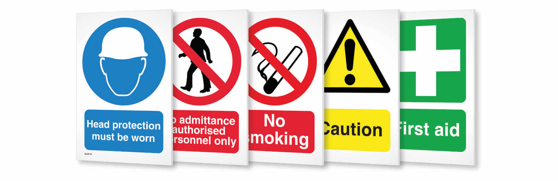 An example of health and safety signs made by Print 2 Media