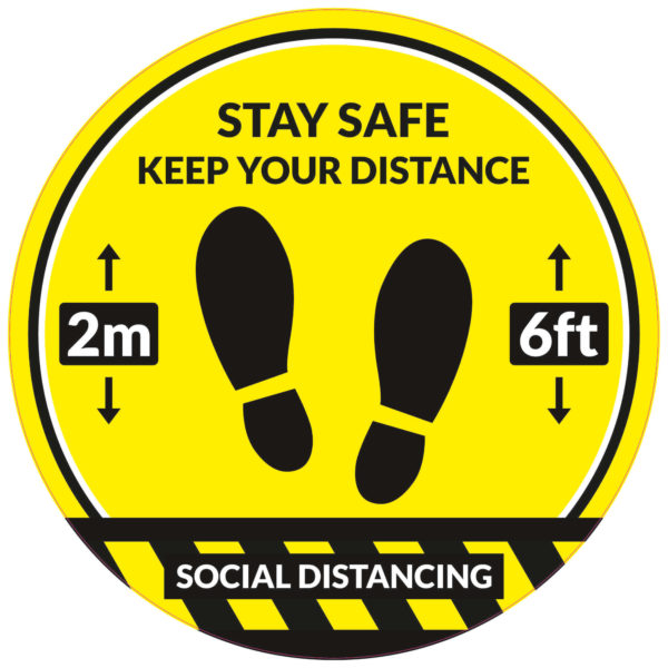Social Distancing Floor Sticker - Circular
