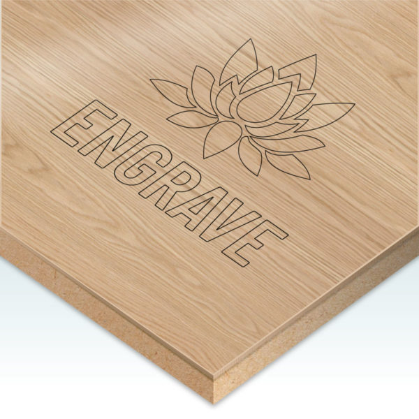 Oak Veneered MDF Vector Engraving