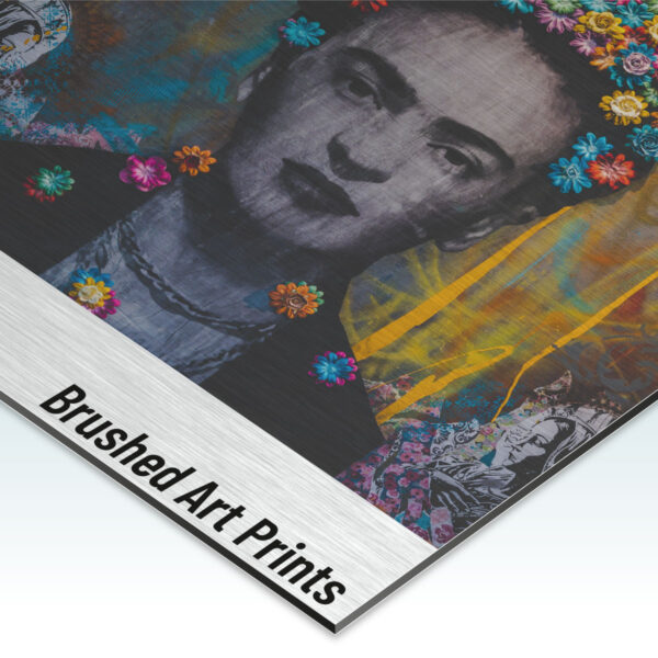 An example of a brushed aluminium art print by Print 2 Media Ltd.